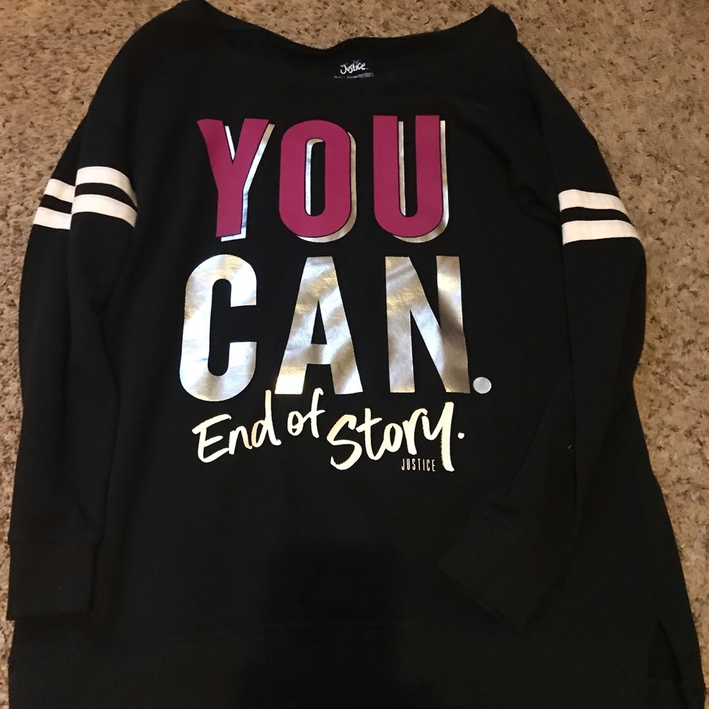 Justice sweatshirt 20 plus